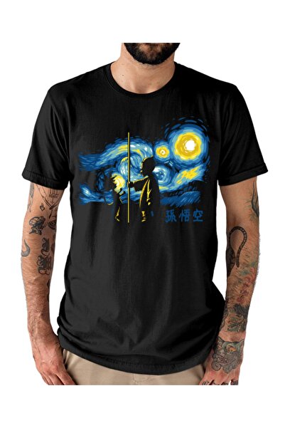 GALASHOP Goku Child and Grandpa Remake Van Gogh Unisex T-Shirt