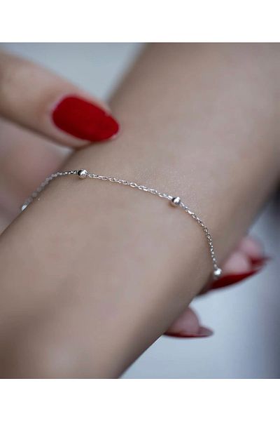 fullcontrol Women's Silver Color Ball Chain Elegant Bracelet