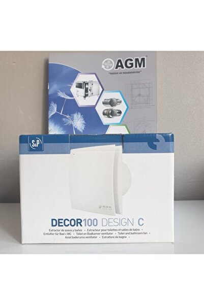 Soler&Palau Decor Design 100 C Banyo Mutfak Ortam Havalandırma Fanı 100lük Ø100m, 80 M³/h Debili Neo