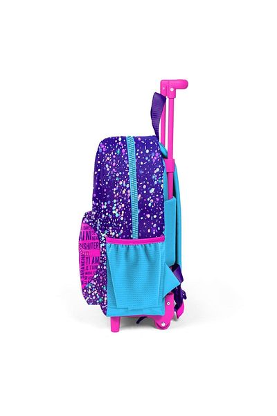 Coral High Rucsac Tiny Nest Squeegee Violet Albastru Roz Inimă Cu Motiv Două Compartimente 24040