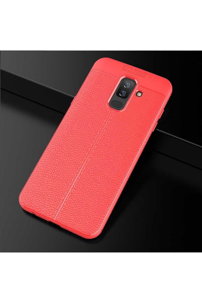 ZM STORE حافظة سامسونج جالاكسي J8 ذات سطح جلدي بمظهر رائع وغطاء Niss