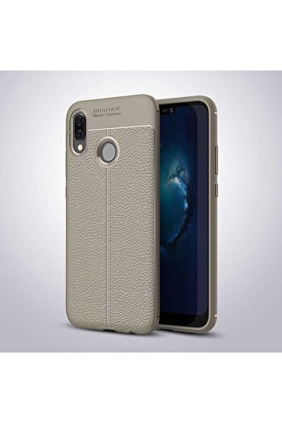 ZM STORE Huawei P20 Lite Kılıf Deri Yüzey Görünümlü Harika Kesim Niss Kapak
