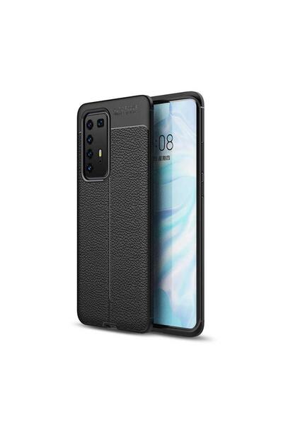 ZM STORE Huawei P40 Pro Kılıf Deri Yüzey Görünümlü Harika Kesim Niss Kapak