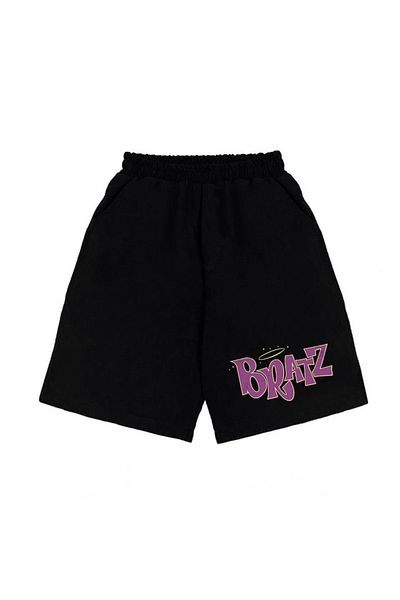 Touz شورت قطني أسود مطبوع للجنسين من Joon Wear Bratz