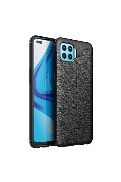 ZM STORE Oppo Reno 4 Lite Kılıf Deri Yüzey Görünümlü Harika Kesim Niss Kapak