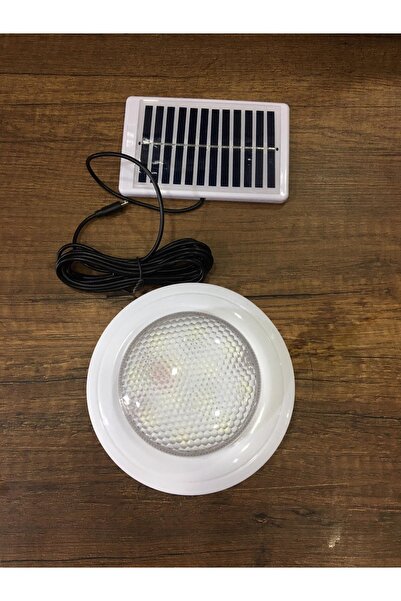 ROZIA Solarlı Şarjlı Ufo Görünümlü 3 Modlu Işık 12 Ledli Bahçe Aydınlatma Askılı Pratik Kamp Ampul