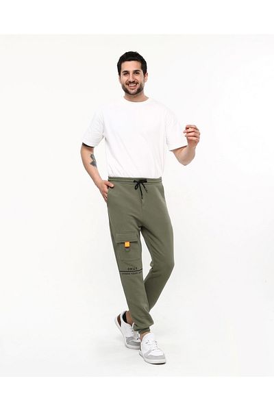 Owut Collection Χακί αθλητική φόρμα με πορτοκαλί αξεσουάρ τσέπης