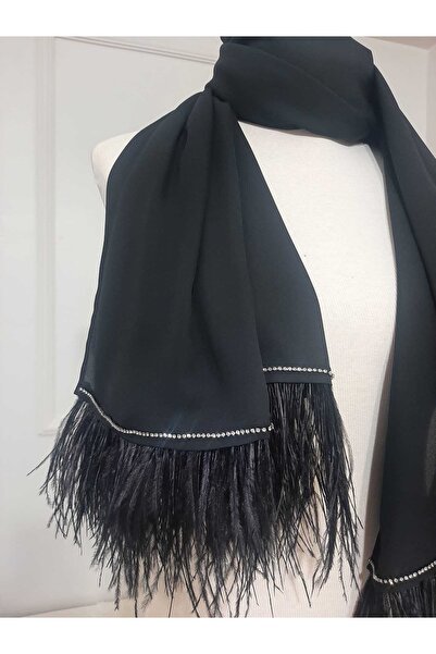 AGH Değerli Hediyeler Πολυτελές πέτρινο μουσουλμανικό σάλι από αυθεντικό ύφασμα κρεπ σιφόν