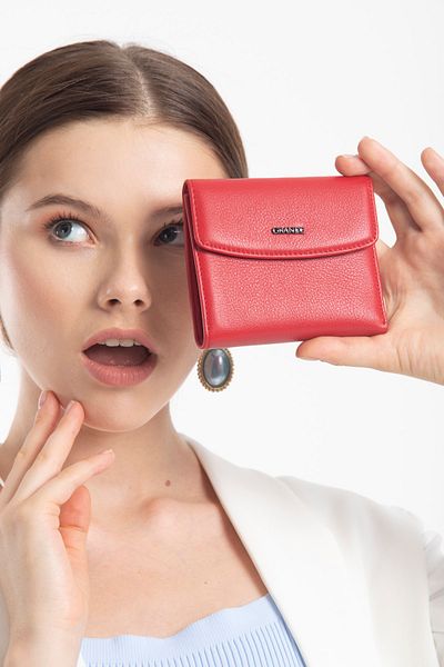 Grande Granda 2614 Genuine Leather Women's Wallet Multi-Compartment Stylish Design Red