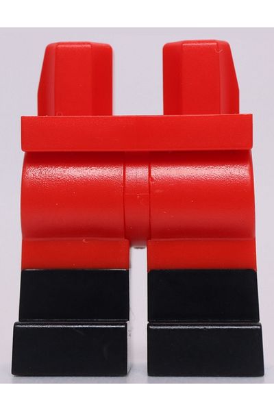 LEGO Original Accessory Custom Minifigure Minifigure Legs Leg Red Pants Black Boots 1 Piece