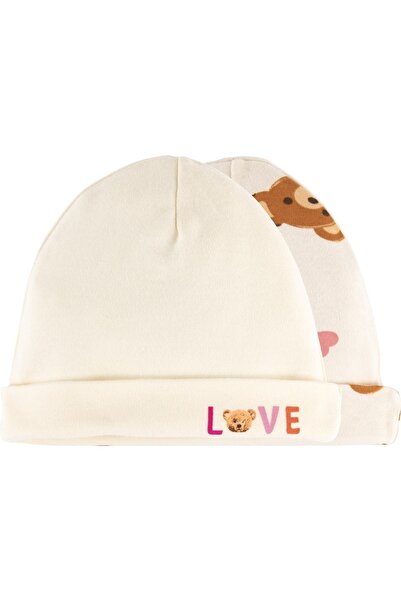 İDİL BABY قبعة مطبوعة على شكل دب مكونة من قطعتين