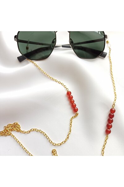 SENGDOĞALTAŞ Agate Natural Stone Glasses Chain