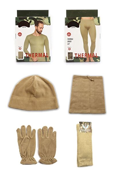 şafak25 Комплект термобельо, кърпа, чорапи, полярна шапка, грейка за врата, р...