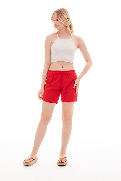 Eke Tekstil Women's Basic Medium Length Swimsuit Swim Shorts
