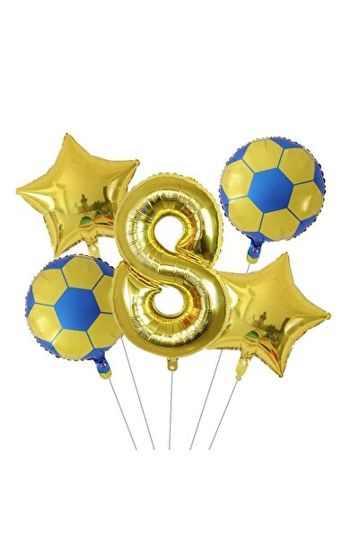 Mini Parti مجموعة بالونات ميني بارتي ستور باللون الأصفر والأزرق الداكن