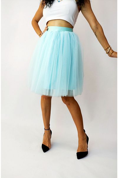 LULLY FASHİON Lully Kids Fashion Femei Verde Mentă Tulle Tutu Nuntă Absolvență Baby Shower Fusta