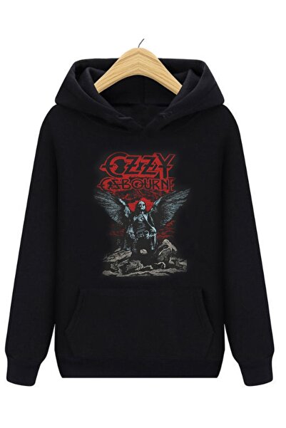 GALASHOP Ozzy Osbourne Angel Wings Black Unisex Hooded Sweatshirt
