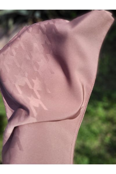 FRESCO SCARFS Iqrascarfs Γυναικεία Hijab Silky Jacquard Houndstooth Σάλι*καφέ