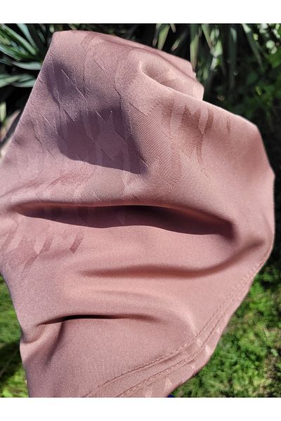 FRESCO SCARFS Iqrascarfs Γυναικεία Hijab Silky Jacquard Houndstooth Σάλι*καφέ