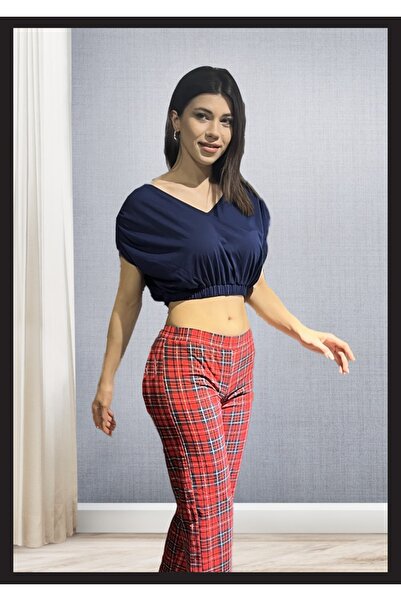 CULOTTE Women's Red Plaid Pajama Set - Red - M