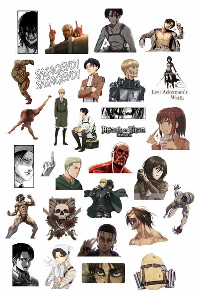 BENİMSER REKLAM Attack On Titan Laptop Notebook Phone Case Sticker Pack