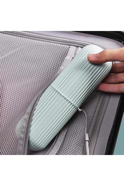 Ecoform Multi-Purpose Travel Type Toothbrush Container Makeup Storage Box Gray Color
