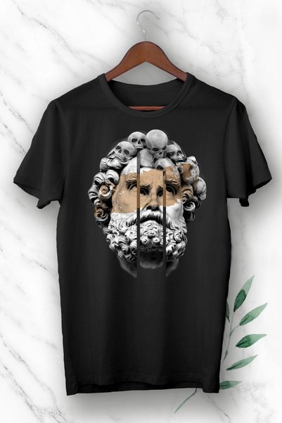 perseusshopping Štampano Crna unisex majica