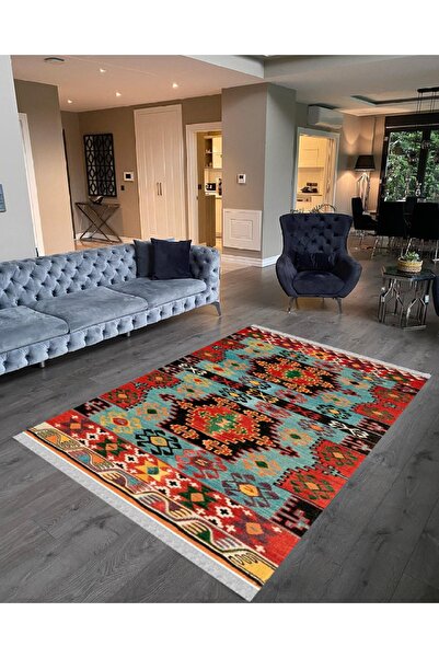 NaRStore Home Decoser 2025 Otantik Pamuk Tabanlı Kaymaz Yıkanabilir Halı