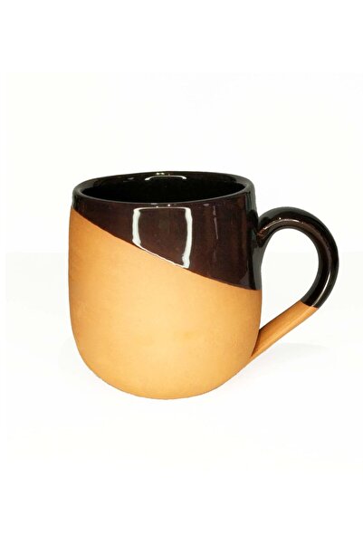 HerşeyTopraktan Siyah Toprak Bardak - Kupa (el Yapımı)