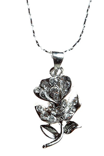 Rouge Moulin Elegant Flower Necklace with Zircon Stone