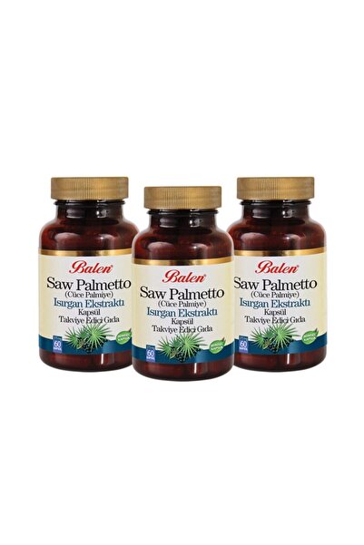 Balen Saw Palmetto Dwarf Palm Nettle Extract 60 Capsules X 3 Pieces