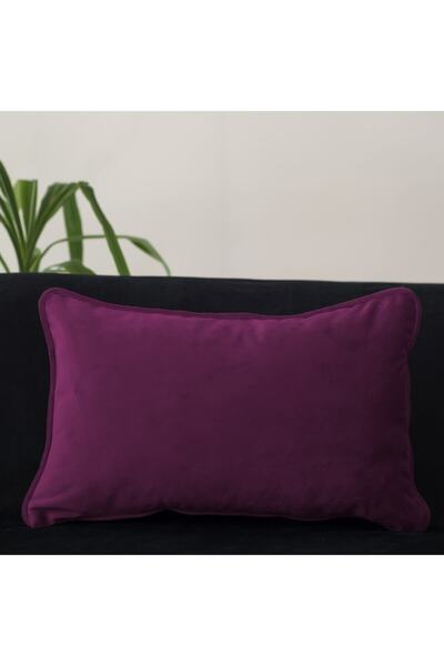 Fabricland Husa de perna din catifea de matase de culoare violet 30x50cm