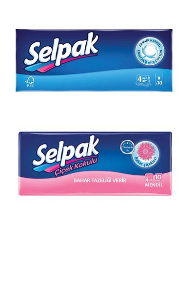 Selpak Elif Merchandising Wipes Set of 2 (CLASSIC-PERFUMED) 10*2 (20 PCS of 10 Wipes)