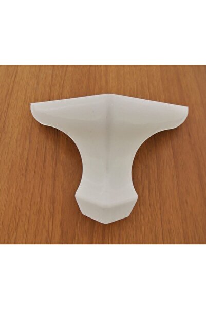 Azimkar Hırdavat Sude Pelit Lükens Ayak Beyaz 10 Cm (4 Adet) Dolap Vestiyer