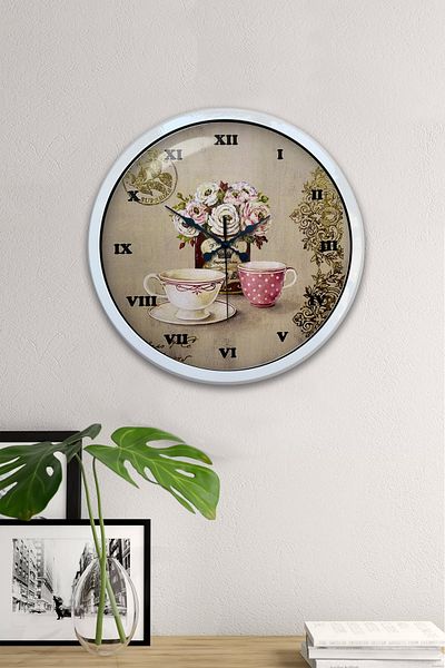 Kasva Concept 40 cm White Metal Kitchen Wall Clock