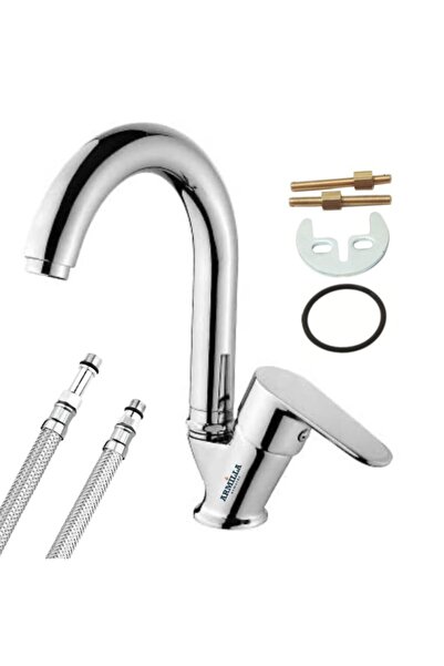ARMİLLA ARMATÜR Sıcak Soğuk Çift Su Girişli Banyo Lavabo Bataryası Musluğu