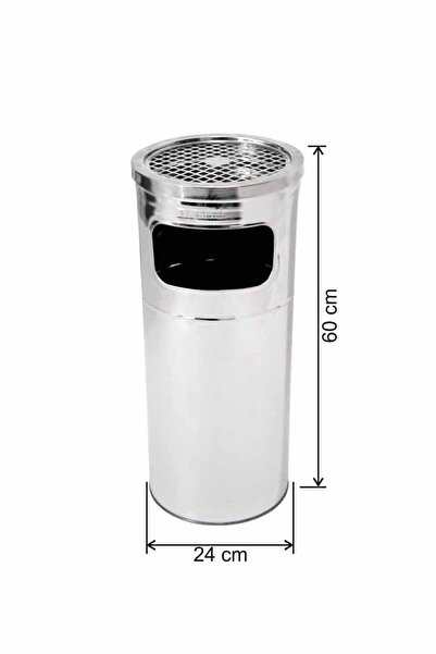 KG-GOLDPAPER 1279 27 Litre 4 No Paslanmaz Krom Kolon Küllük Izgaralı Küllüklü
