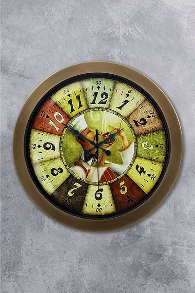 Kasva Concept Gift 36 cm Antique Metal Chef Wall Clock
