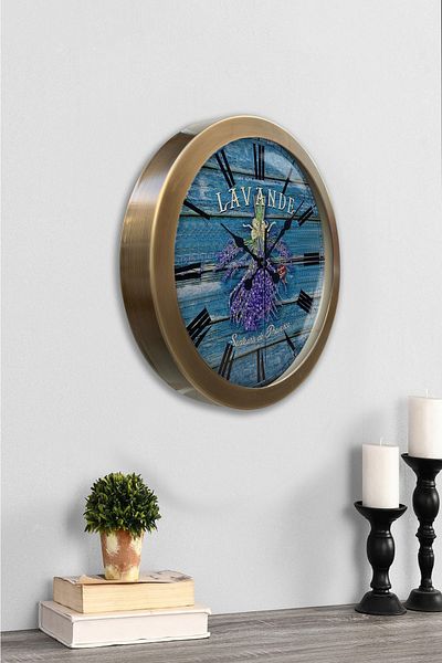 Kasva Concept 36 cm Tumbled Metal Lavender Wall Clock