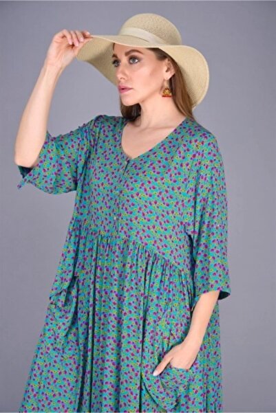 ZTO Bohemian Crispy Pattern Robe Dress