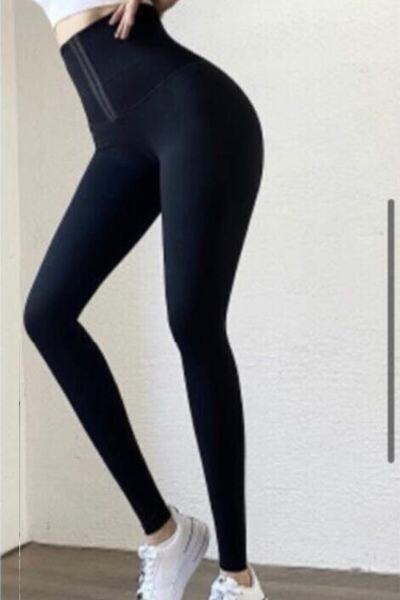 Trendmallar Women's High Waist Enhancing Firming Bleached Corset Tights 3 Stage Corset Tights