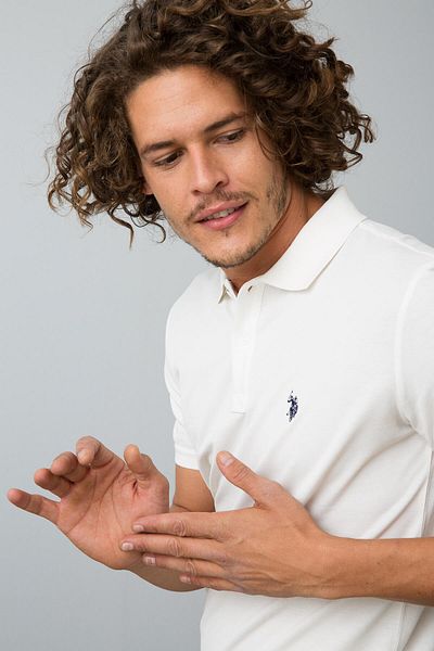 U.S. Polo Assn. Ανδρικό μπλουζάκι πόλο με λαιμόκοψη G081GL011.000.591733
