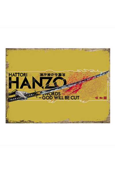 Cakatablo 50cmX70cm Ahşap Tablo Hattori Hanzo Kılıç