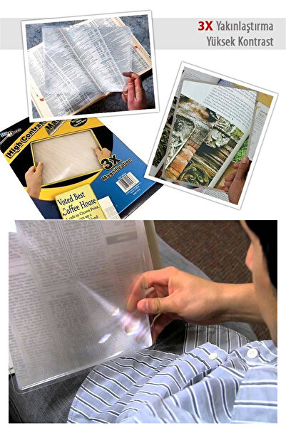 Buffer Yüksek Kontrastlı Kitap Okuma Büyüteci