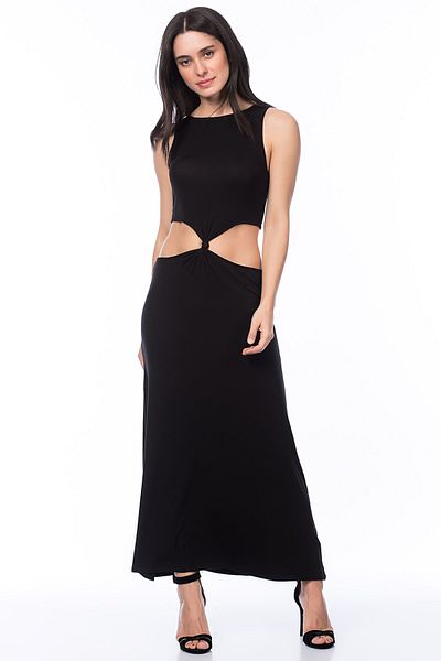 Koton Schwarzes Damenkleid 5YAK88826OK