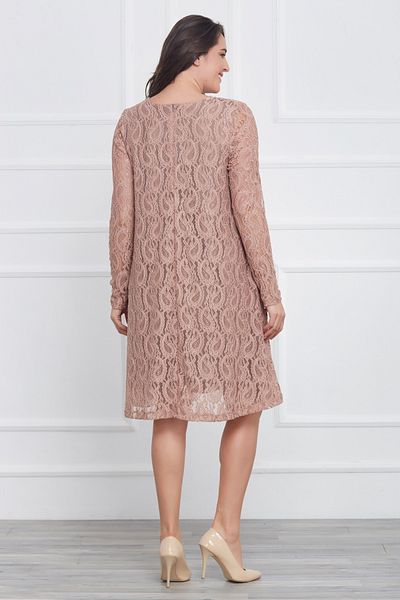 Laranor Women's Dried Rose Lace Dress 17LB9040