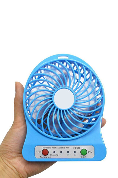 Everest Şarjlı Taşınabilir USB Fan EFN-501 Mavi