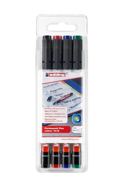Edding 142M Acetate Pen 4 Pack