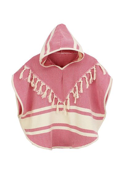 Bedinn Peshtemal Poncho Fishback Fuchsia