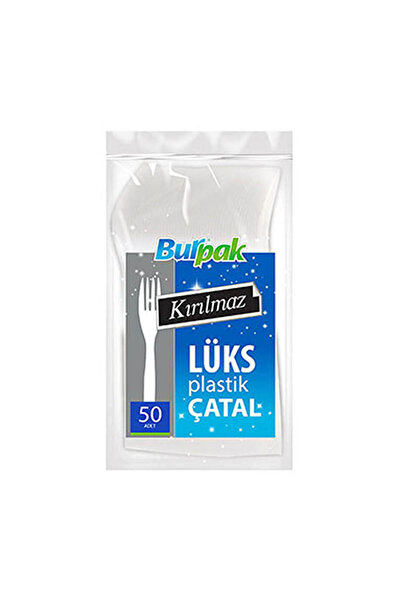 Burpak شوكة غير قابلة للكسر باللون الأبيض 50 قطعة